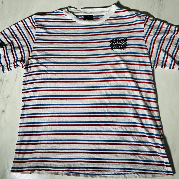 Santa Cruz Other - Santa Cruz Skateboards Graphic T-Shirt - Size Medium - Striped